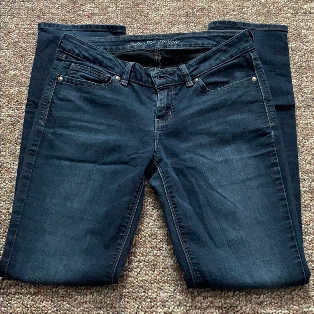 Dark blue denim jeans
